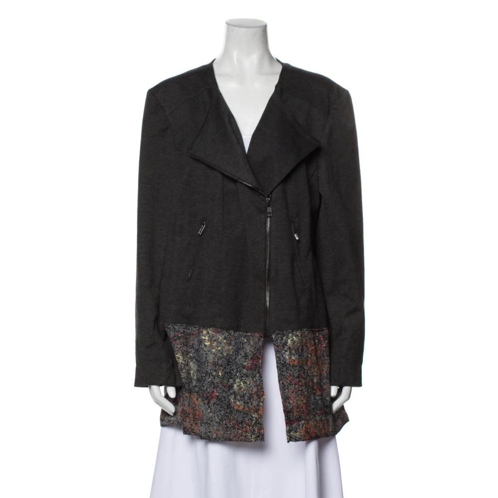 Catherine Malandrino grey moto style jacket